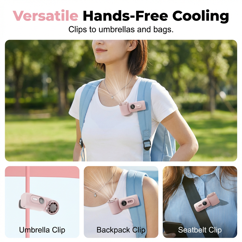 Portable Clip-on Fan with LED Display | Karnz