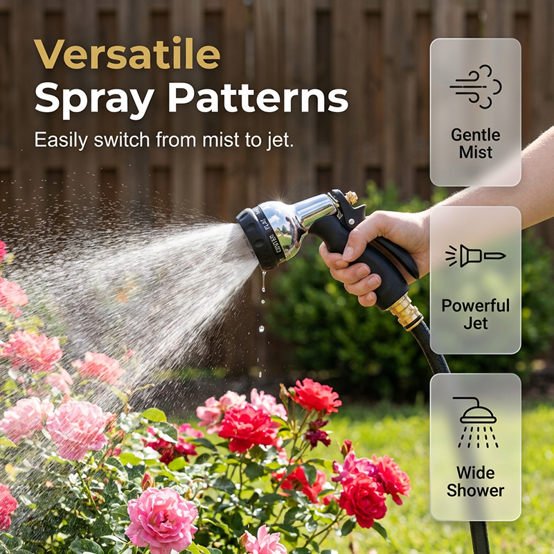 Metal Garden Hose Spray Gun with High Pressure | Karnz
