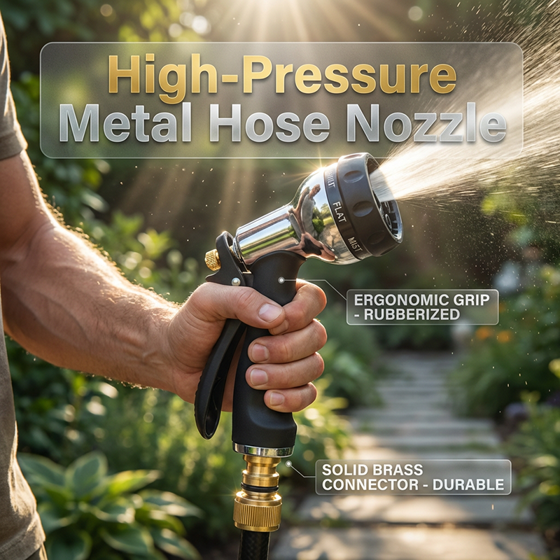 Metal Garden Hose Spray Gun with High Pressure | Karnz