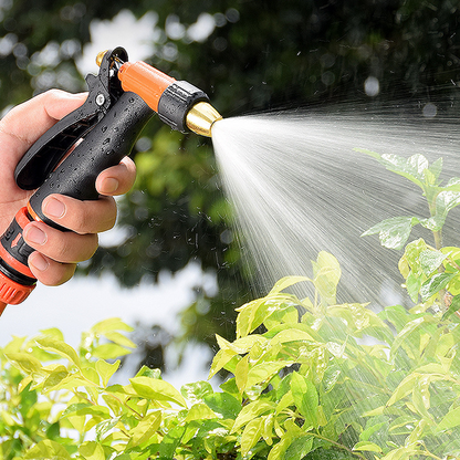 High-pressure garden hose nozzle made of metal | Bowlift