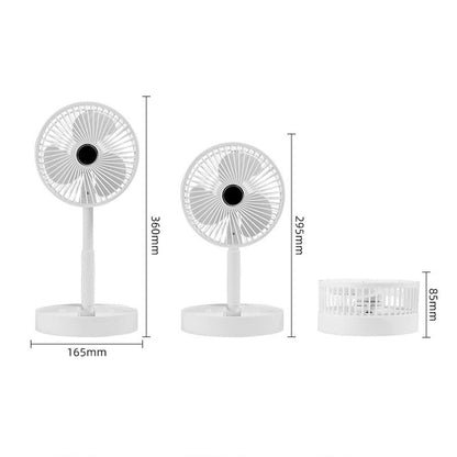 Rechargeable, foldable USB telescopic fan – quiet, 180° adjustable, 4 speed levels, portable ✨ | Karnz
