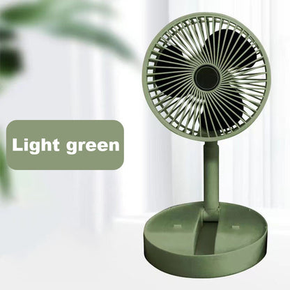 Rechargeable, foldable USB telescopic fan – quiet, 180° adjustable, 4 speed levels, portable ✨ | Karnz