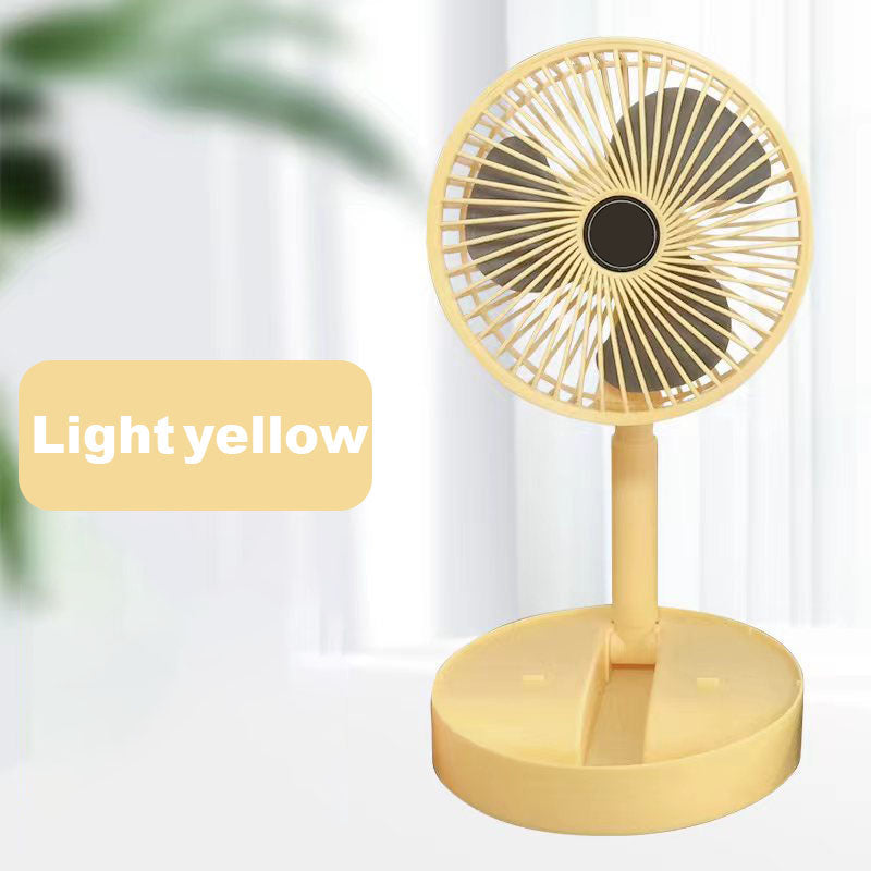 Rechargeable, foldable USB telescopic fan – quiet, 180° adjustable, 4 speed levels, portable ✨ | Karnz