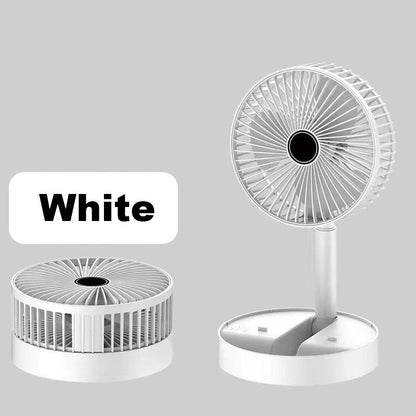 Rechargeable, foldable USB telescopic fan – quiet, 180° adjustable, 4 speed levels, portable ✨ | Karnz
