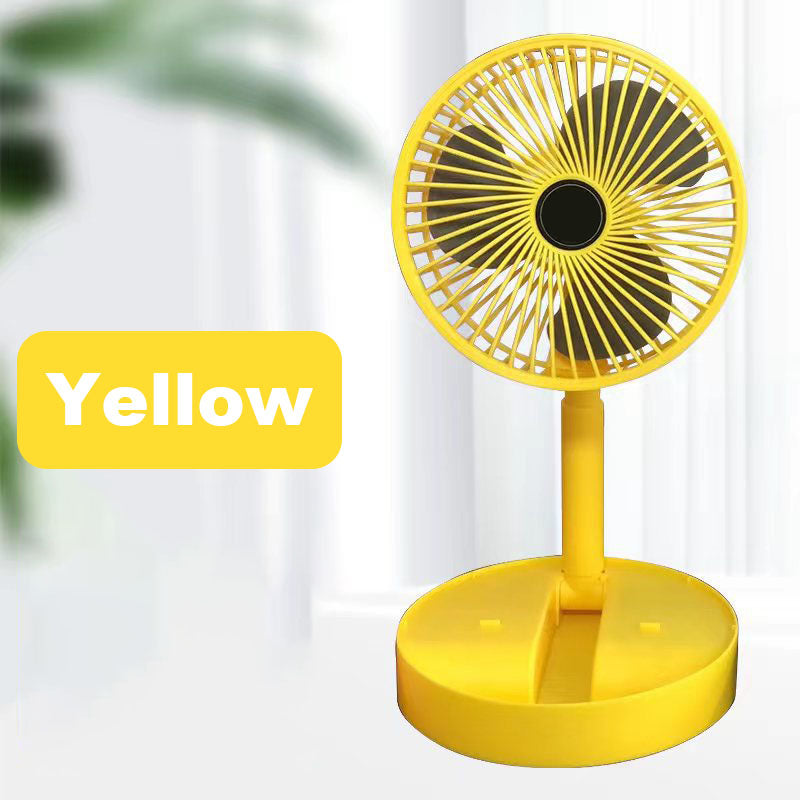 Rechargeable, foldable USB telescopic fan – quiet, 180° adjustable, 4 speed levels, portable ✨ | Karnz