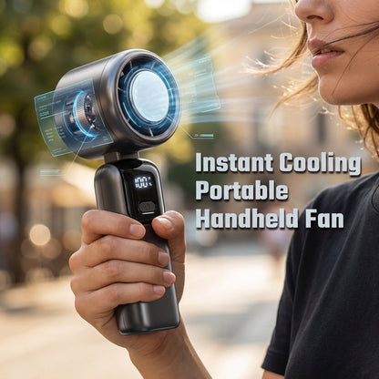 Portable High-Speed Hand Fan with Ice Cooler | Karnz