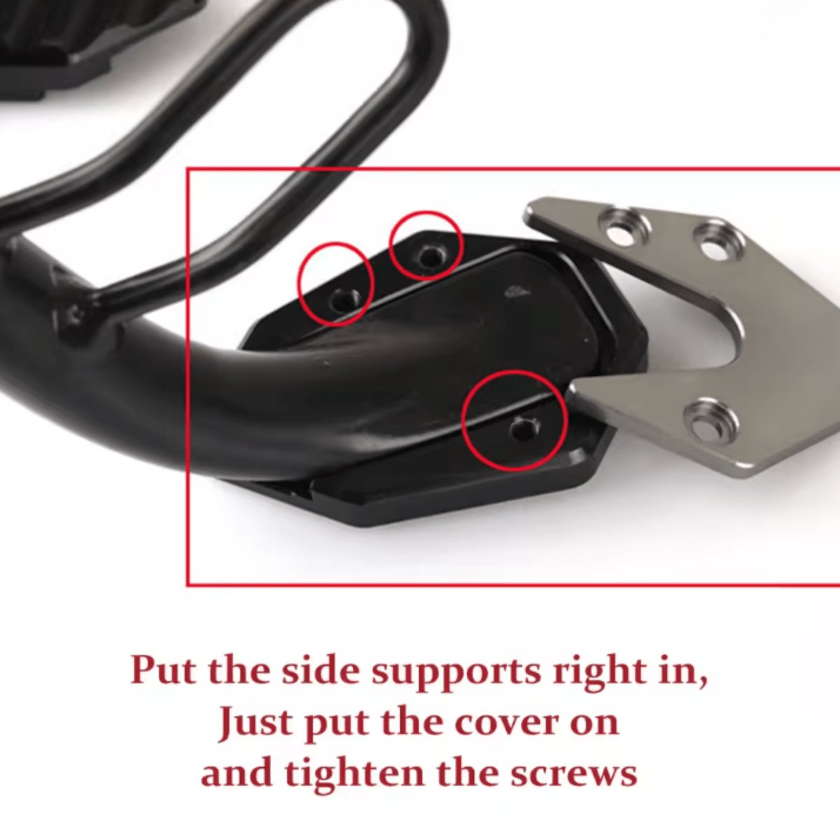 Kalsten | STABILIRIDE – Aluminum Motorcycle Kickstand Pad for Secure Parking