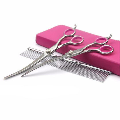 Skanto | Stainless Steel Dog Grooming and Coat Care Scissor Set