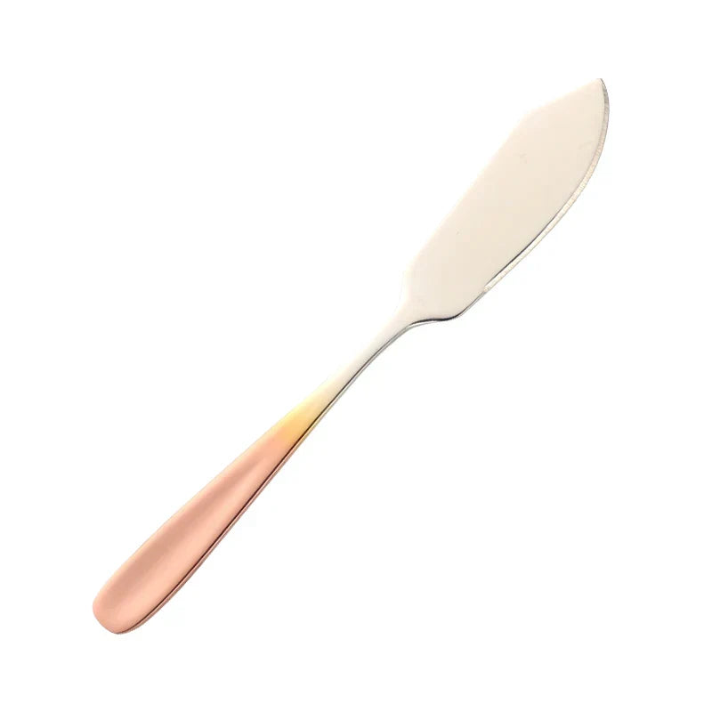 Stainless Steel Butter Knife Colorful Dessert Jam Cream Cheese Spreader | Bowlift