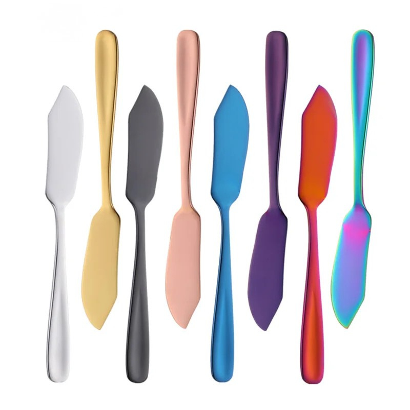 Stainless Steel Butter Knife Colorful Dessert Jam Cream Cheese Spreader | Bowlift