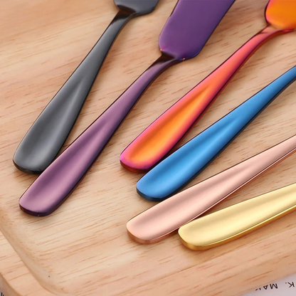 Stainless Steel Butter Knife Colorful Dessert Jam Cream Cheese Spreader | Bowlift