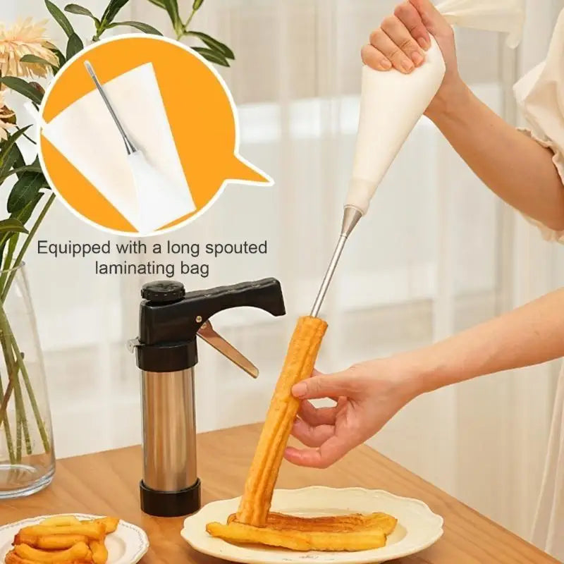 Stainless Steel Churro Maker Cookie Press and Cake Decorating Tool | Brehn