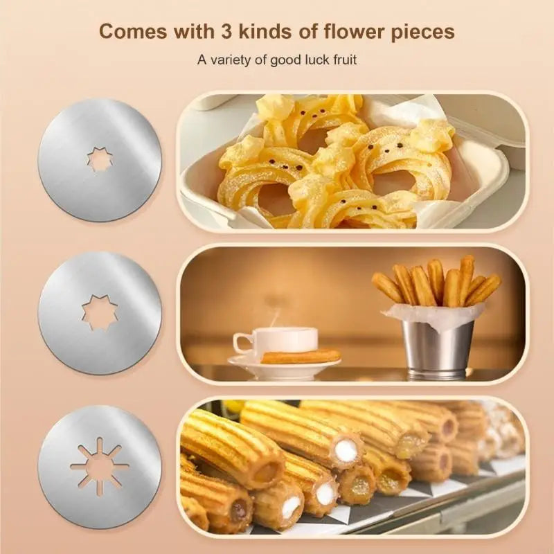 Stainless Steel Churro Maker Cookie Press and Cake Decorating Tool | Brehn