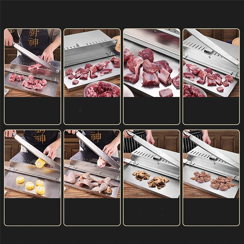 Stainless Steel Commercial Manual Frozen Meat Slicer Bone Cutting Tool | Bowlift