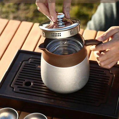 Stainless Steel Covered Stew Teapot with Titanium-Coated Inner Thermos | Bowlift