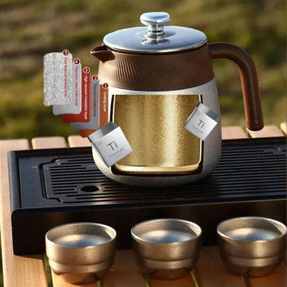 Stainless Steel Covered Stew Teapot with Titanium-Coated Inner Thermos | Bowlift