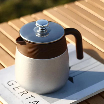 Stainless Steel Covered Stew Teapot with Titanium-Coated Inner Thermos | Bowlift