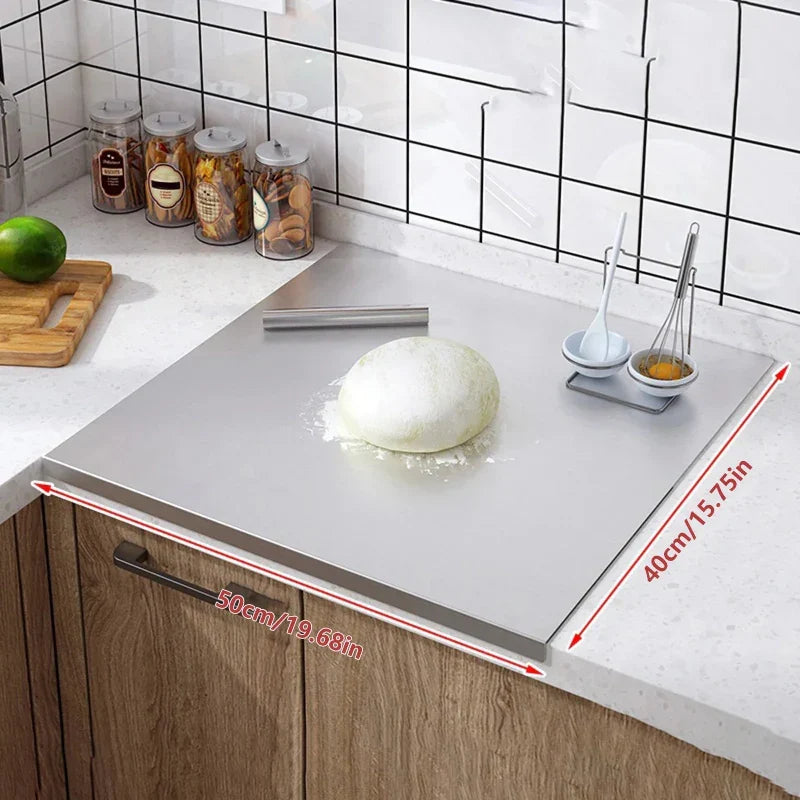 Stainless steel cutting board with lip Multifunctional cutting board | Karnz