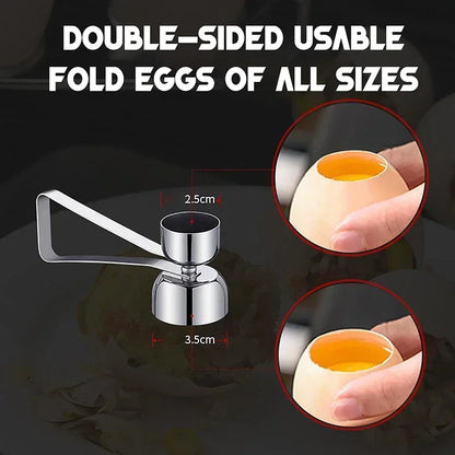Stainless Steel Double Head Egg Scissors Eggshell Opener and Cutter | Bowlift