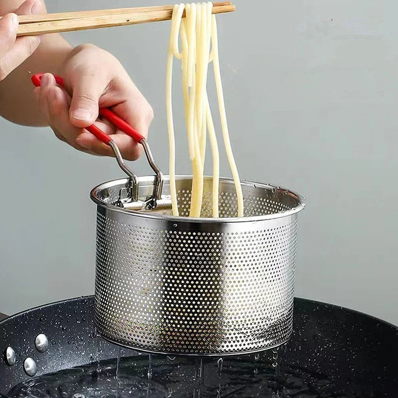 Stainless Steel Fry Basket Mesh Kitchen Fryer Strainer Colander | Skanto