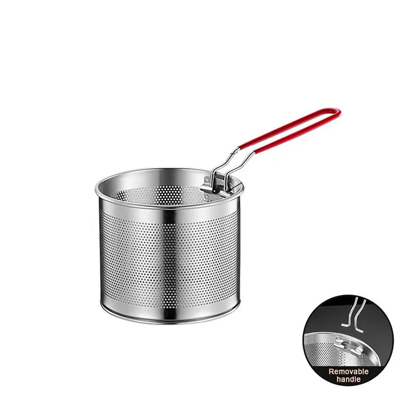 Stainless Steel Fry Basket Mesh Kitchen Fryer Strainer Colander | Skanto