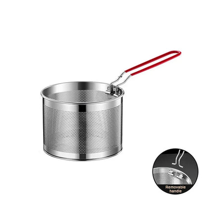 Stainless Steel Fry Basket Mesh Kitchen Fryer Strainer Colander | Skanto
