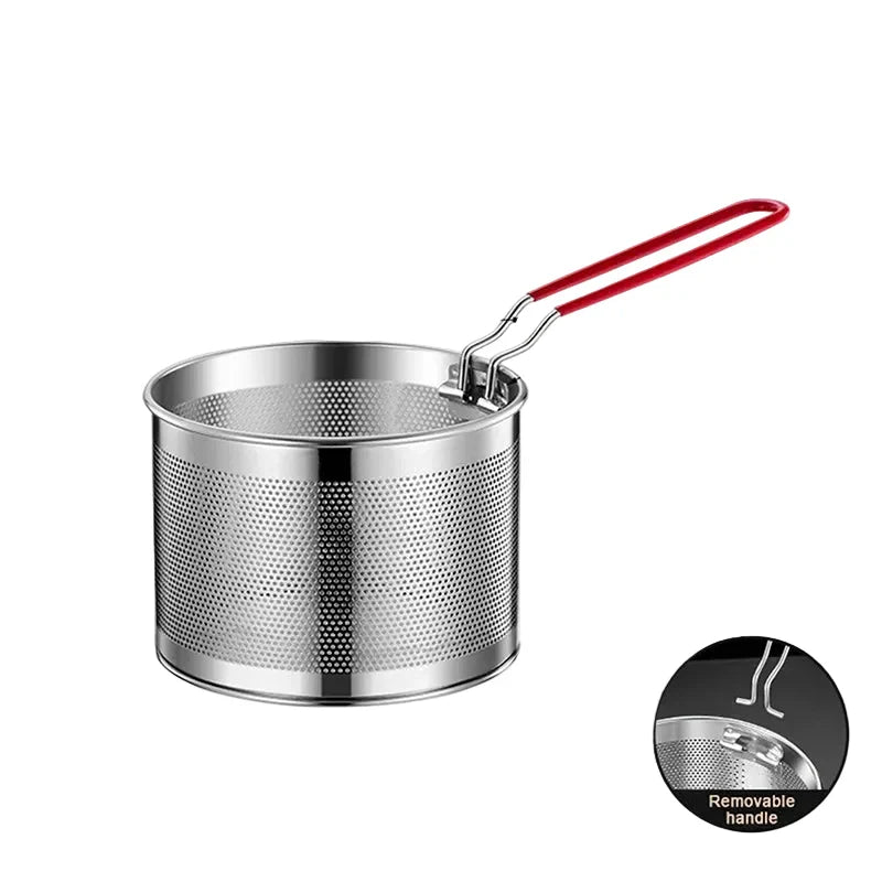 Stainless Steel Fry Basket Mesh Kitchen Fryer Strainer Colander | Skanto