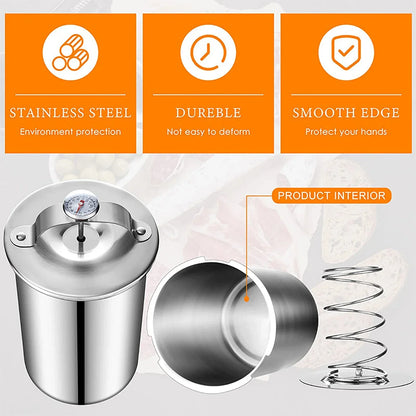 Stainless Steel Ham Maker Meat Press Cooker Mold with Thermometer | Bowlift