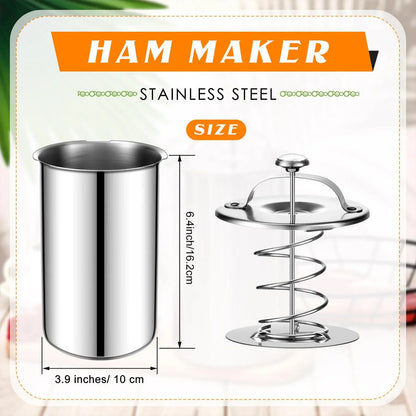 Stainless Steel Ham Maker Meat Press Cooker Mold with Thermometer | Bowlift