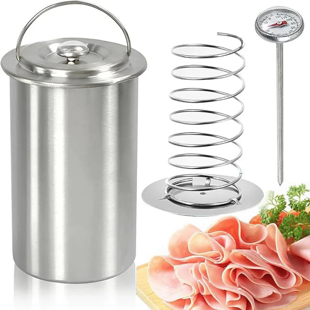 Stainless Steel Ham Maker Meat Press Cooker Mold with Thermometer | Bowlift