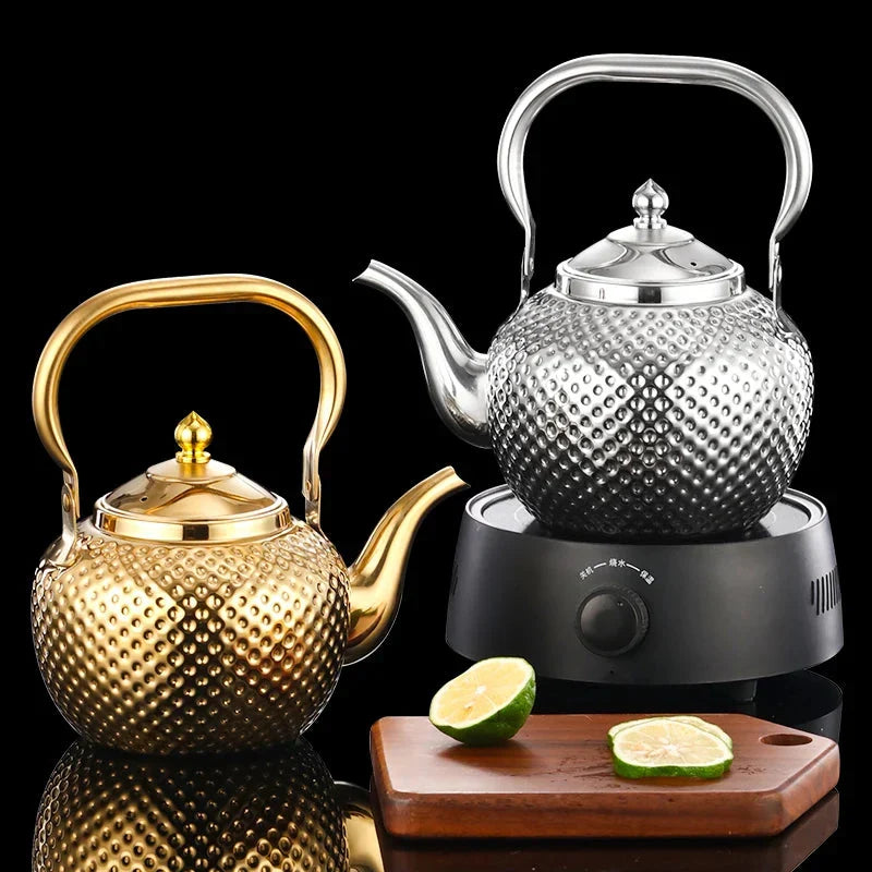 Stainless Steel Stove Top Kettle Restaurant Teapot with Removable Infuser | Bowlift