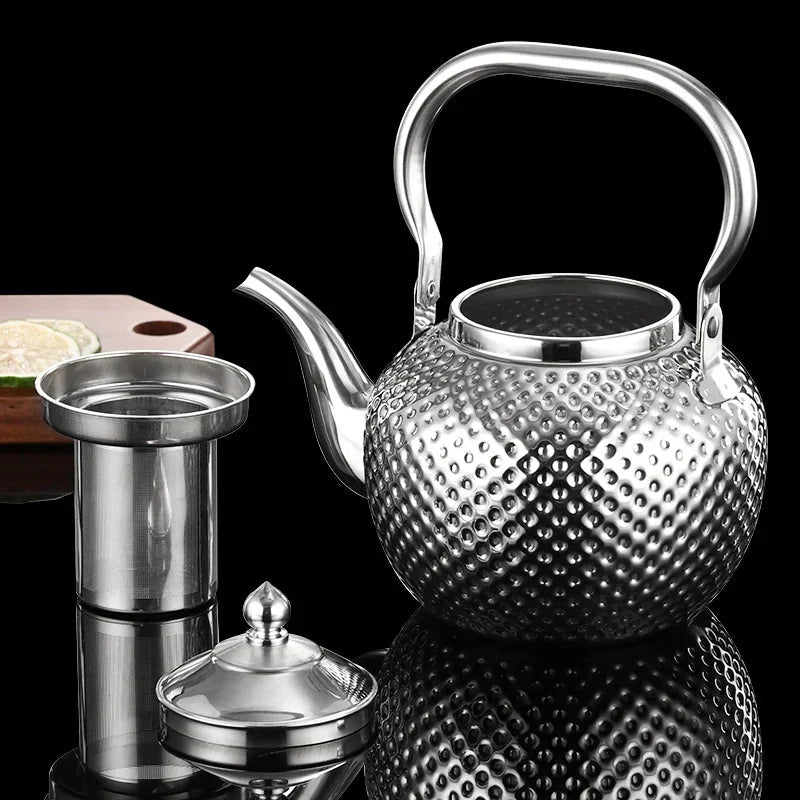 Stainless Steel Stove Top Kettle Restaurant Teapot with Removable Infuser | Bowlift