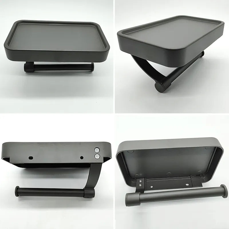 BowLift | Stalux Toilet Roll Holder with Shelf