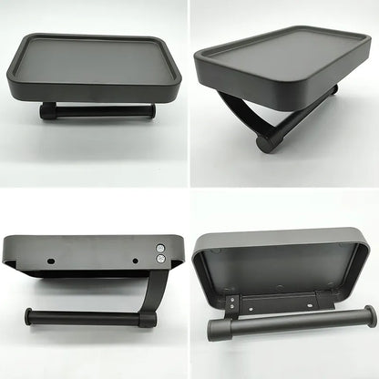 BowLift | Stalux Toilet Roll Holder with Shelf