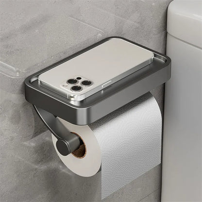 BowLift | Stalux Toilet Roll Holder with Shelf