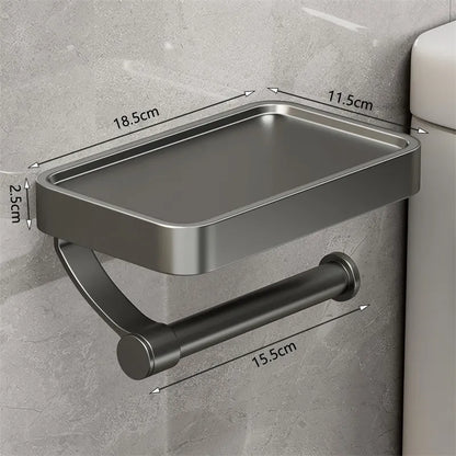 BowLift | Stalux Toilet Roll Holder with Shelf