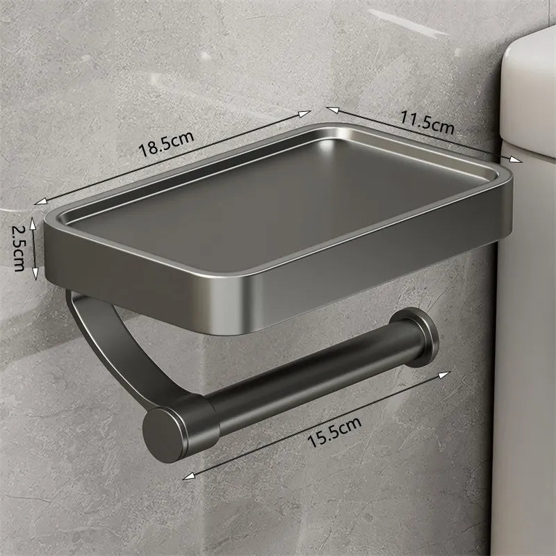 Skanto | Stalux Toilet Paper Holder with Shelf