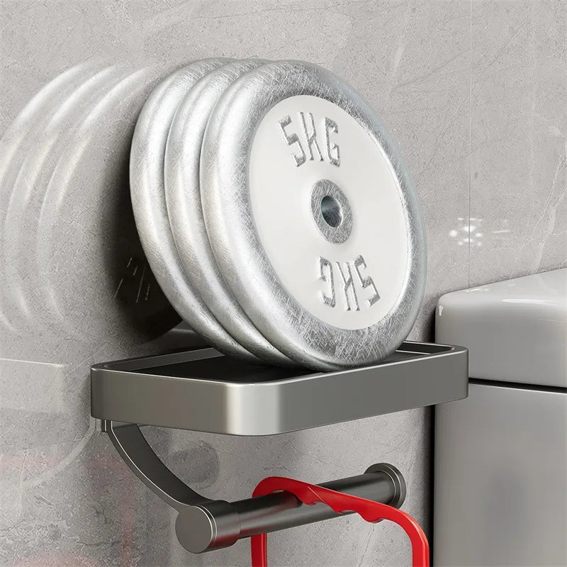 BowLift | Stalux Toilet Roll Holder with Shelf