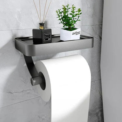 BowLift | Stalux Toilet Roll Holder with Shelf