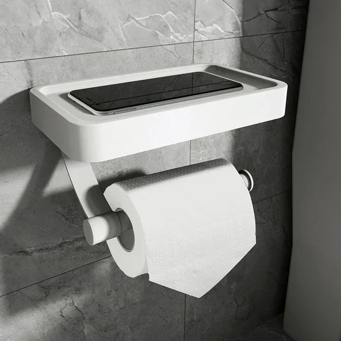 BowLift | Stalux Toilet Roll Holder with Shelf