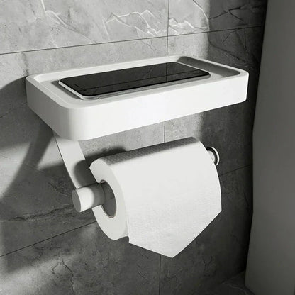 BowLift | Stalux Toilet Roll Holder with Shelf