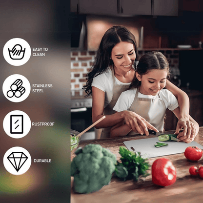 Skanto | STEELCUT – Premium Stainless Steel Cutting Board for Hygienic and Durable Use