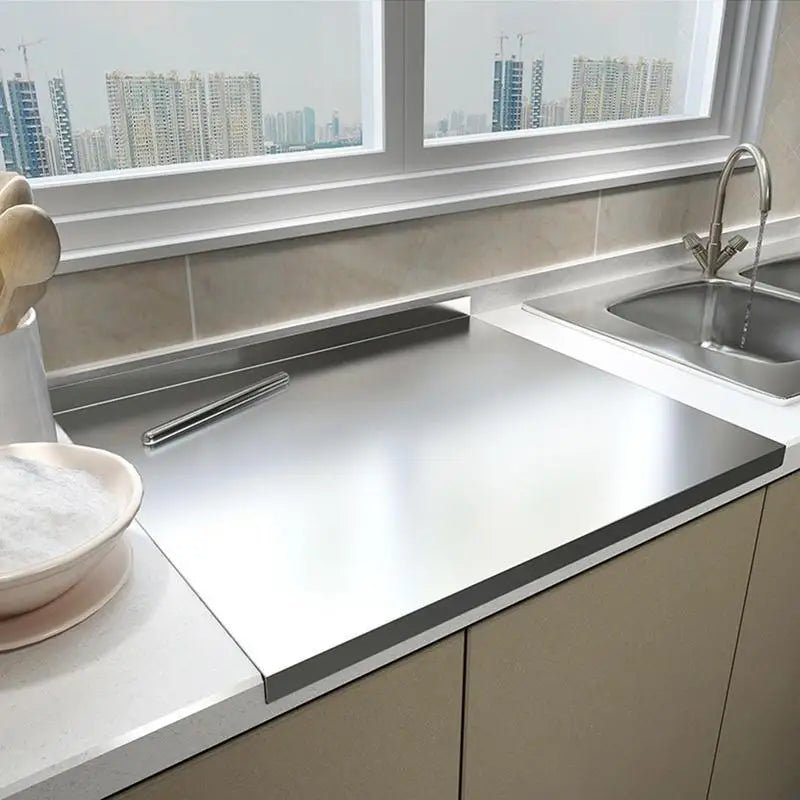 BowLift | STEELCUT PRO – Stainless Steel Cutting Board with Anti-Slip Base & Integrated Lip