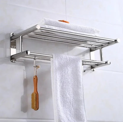 Skanto | Skanto SteelRack Stainless Steel Towel Holder – Space-Saving Wall Mount with Modern Minimalist Design for Bathrooms and Kitchens