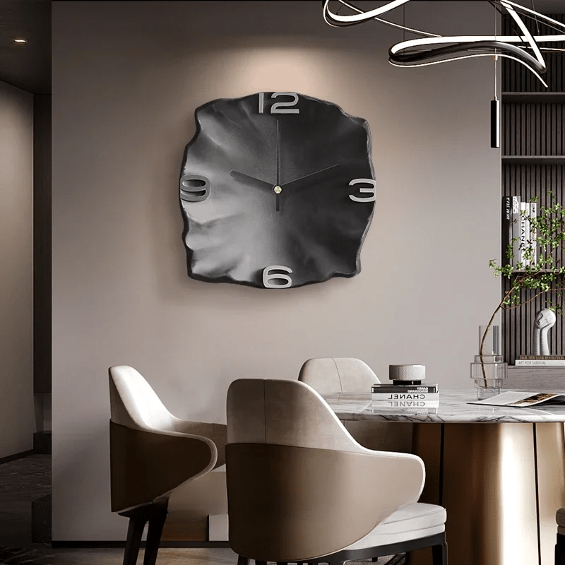 Skanto | StoneAura – Modern Sandstone Effect Wall Clock with Silent Quartz