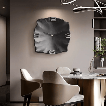 Skanto | StoneAura – Modern Sandstone Effect Wall Clock with Silent Quartz