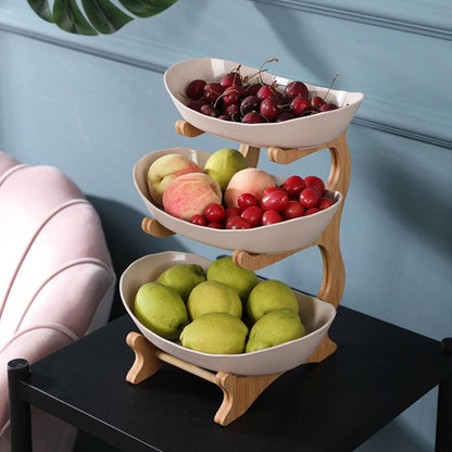 Skanto | Stylish Metal Fruit Stand with 2 or 3 Tiers - StackFruit
