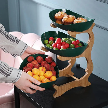 Skanto | Stylish Metal Fruit Stand with 2 or 3 Tiers - StackFruit