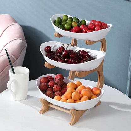 Skanto | Stylish Metal Fruit Stand with 2 or 3 Tiers - StackFruit