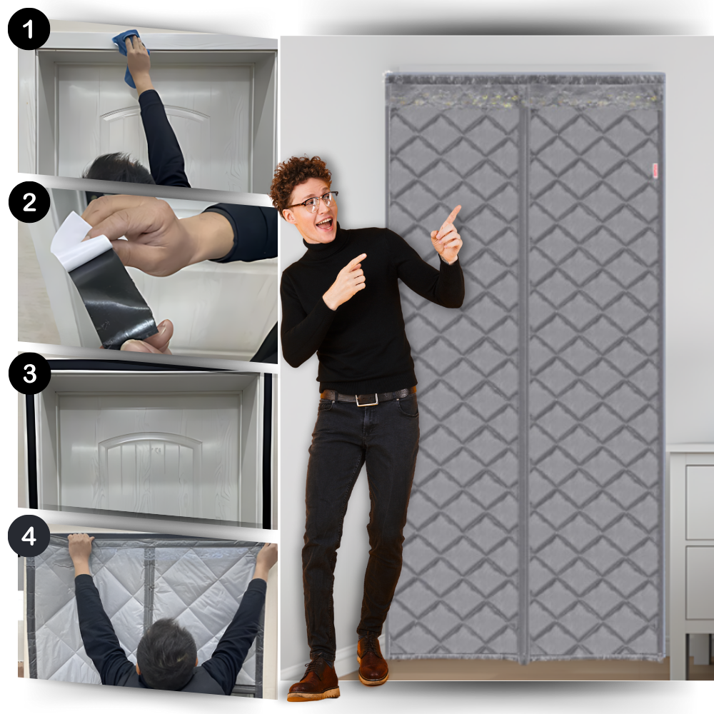 Stylish Temperature-Insulating Door Curtain
